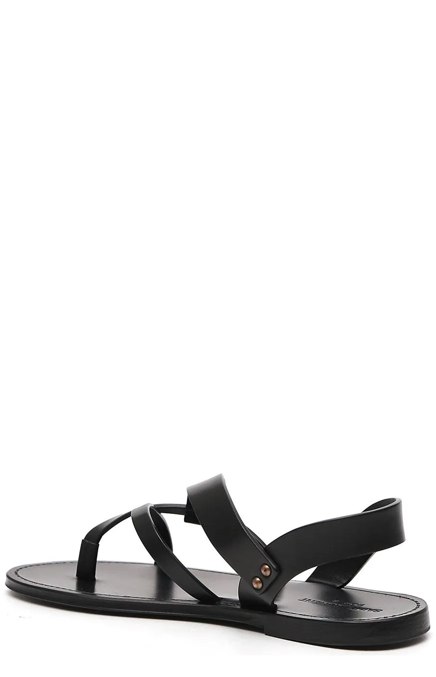 Saint Laurent Matt Flat Sandals