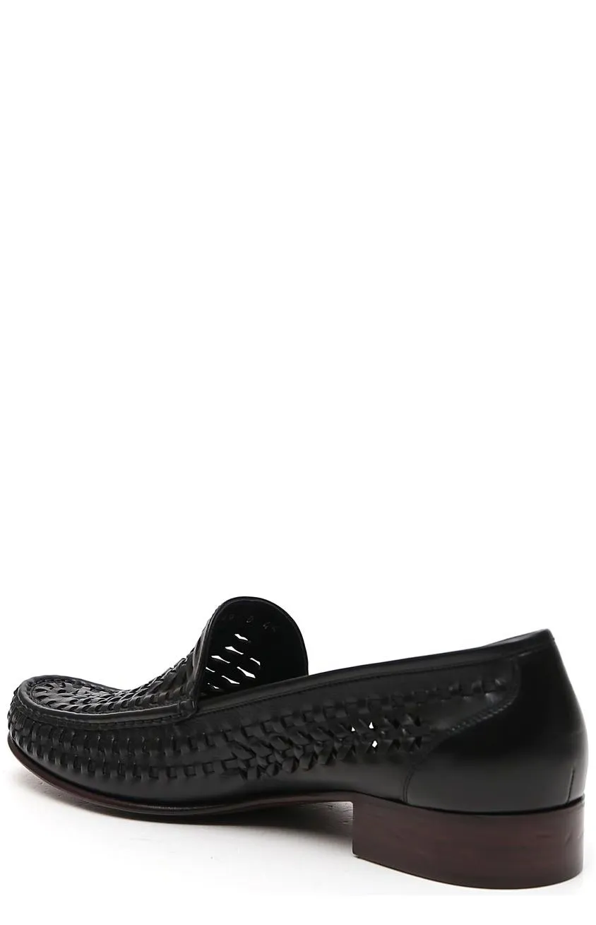 Saint Laurent Swann Braided Loafers