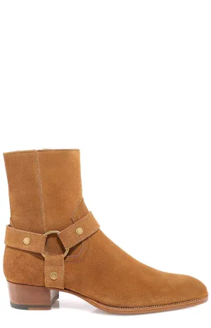 Saint Laurent Wyatt Harness Ankle Boots