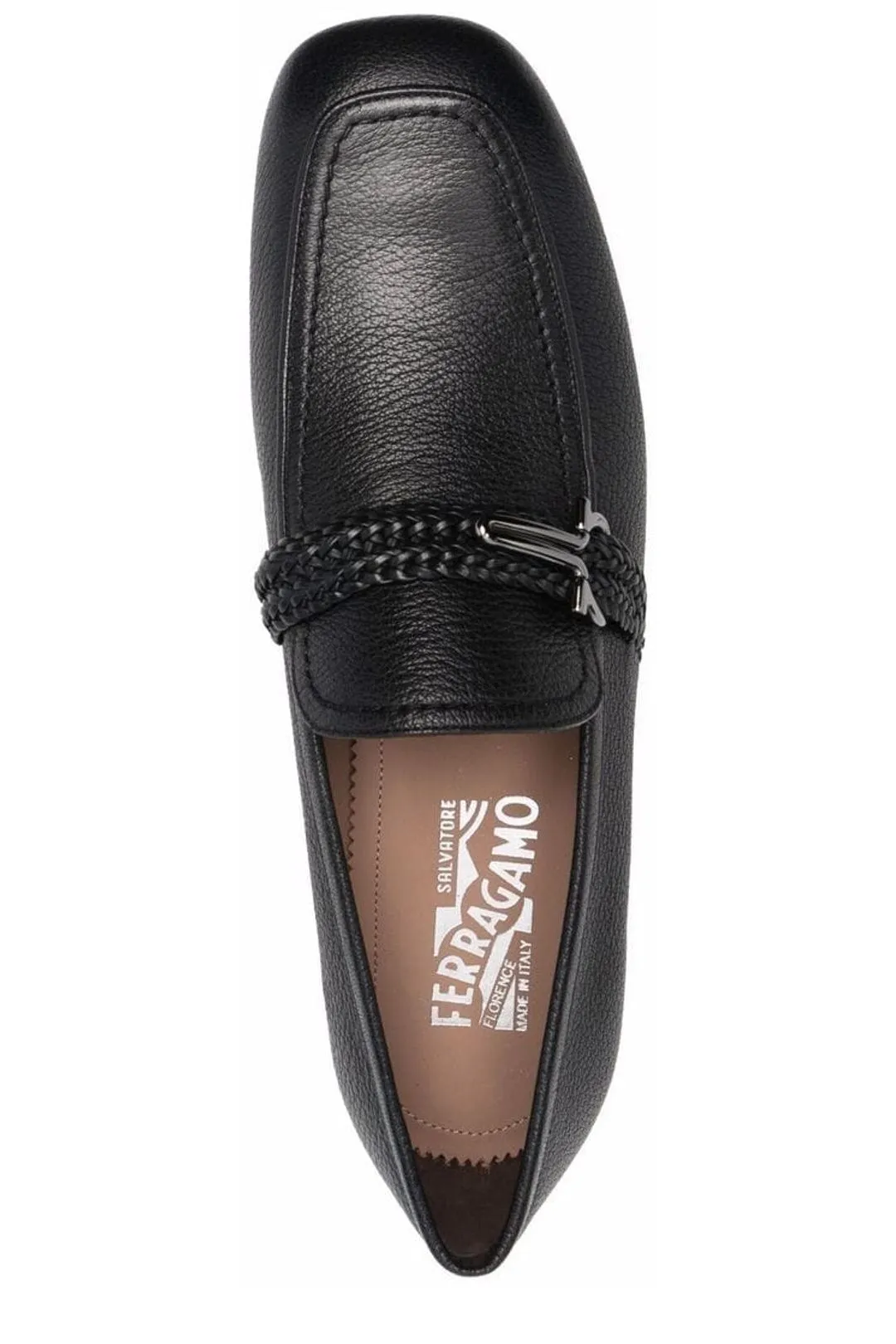 Salvatore Ferragamo Gancini Braid Detailed Loafers