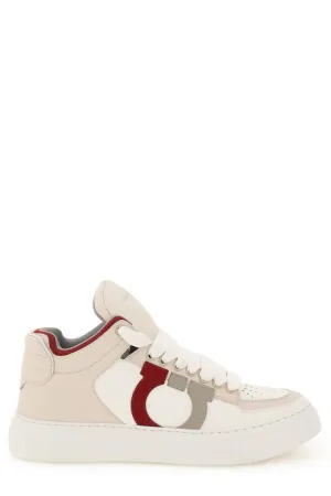 Salvatore Ferragamo Gancini Mid Top Sneakers
