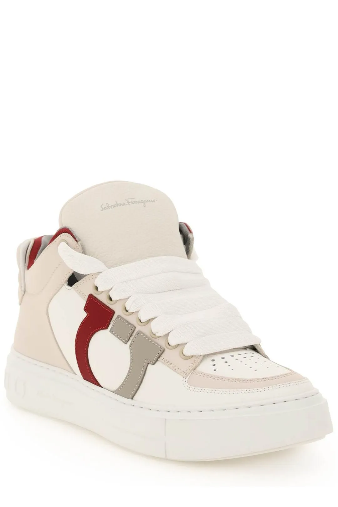 Salvatore Ferragamo Gancini Mid Top Sneakers