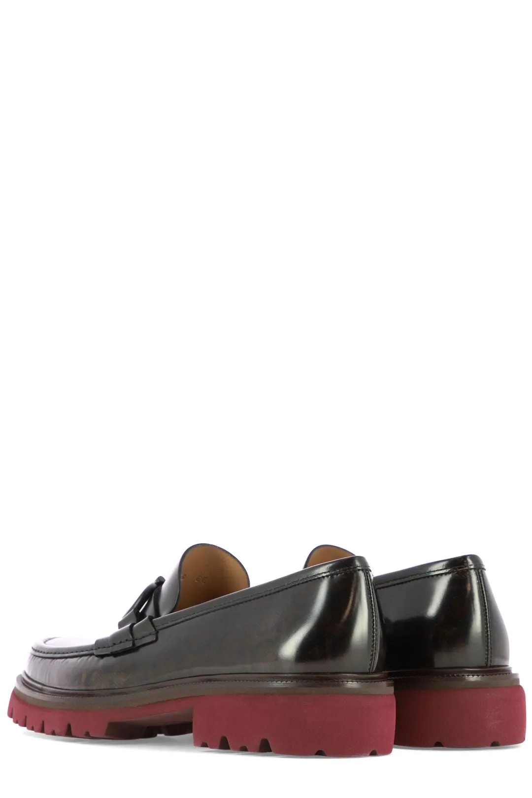 Salvatore Ferragamo Gancini Plaque Almond Toe Loafers