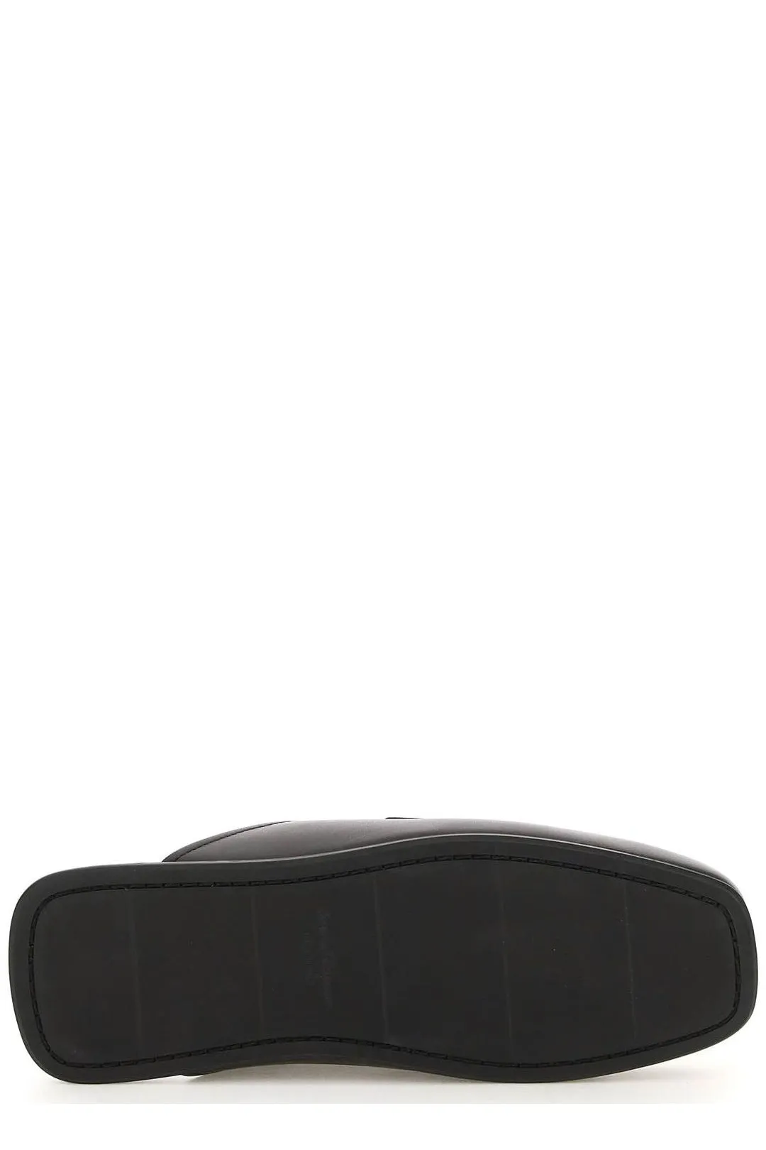 Salvatore Ferragamo Gancini Plaque Square Toe Mules