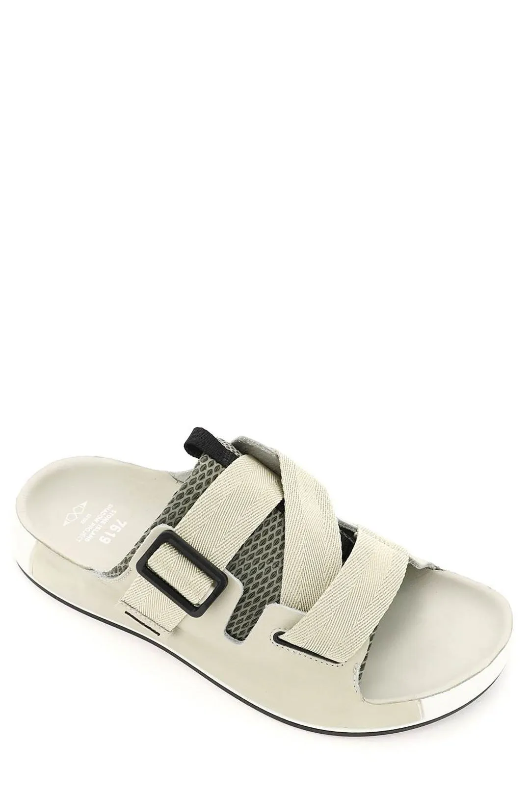 Stone Island Shadow Project Logo Detailed Buckled Sandals