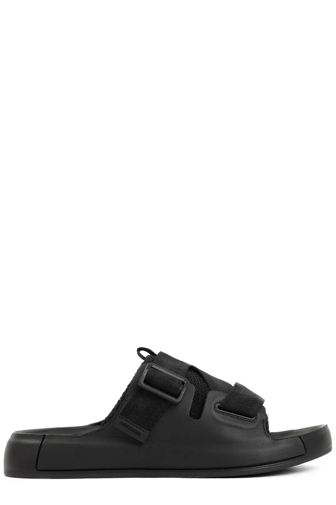 Stone Island Shadow Project Logo Detailed Buckled Sandals
