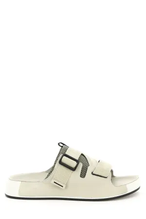 Stone Island Shadow Project Logo Detailed Buckled Sandals