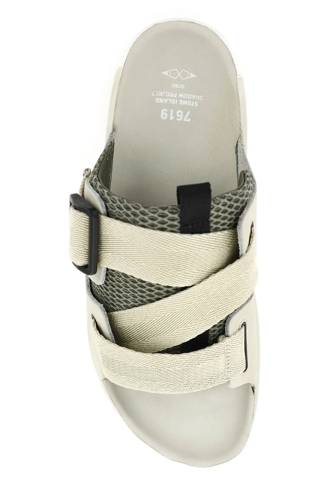 Stone Island Shadow Project Logo Detailed Buckled Sandals