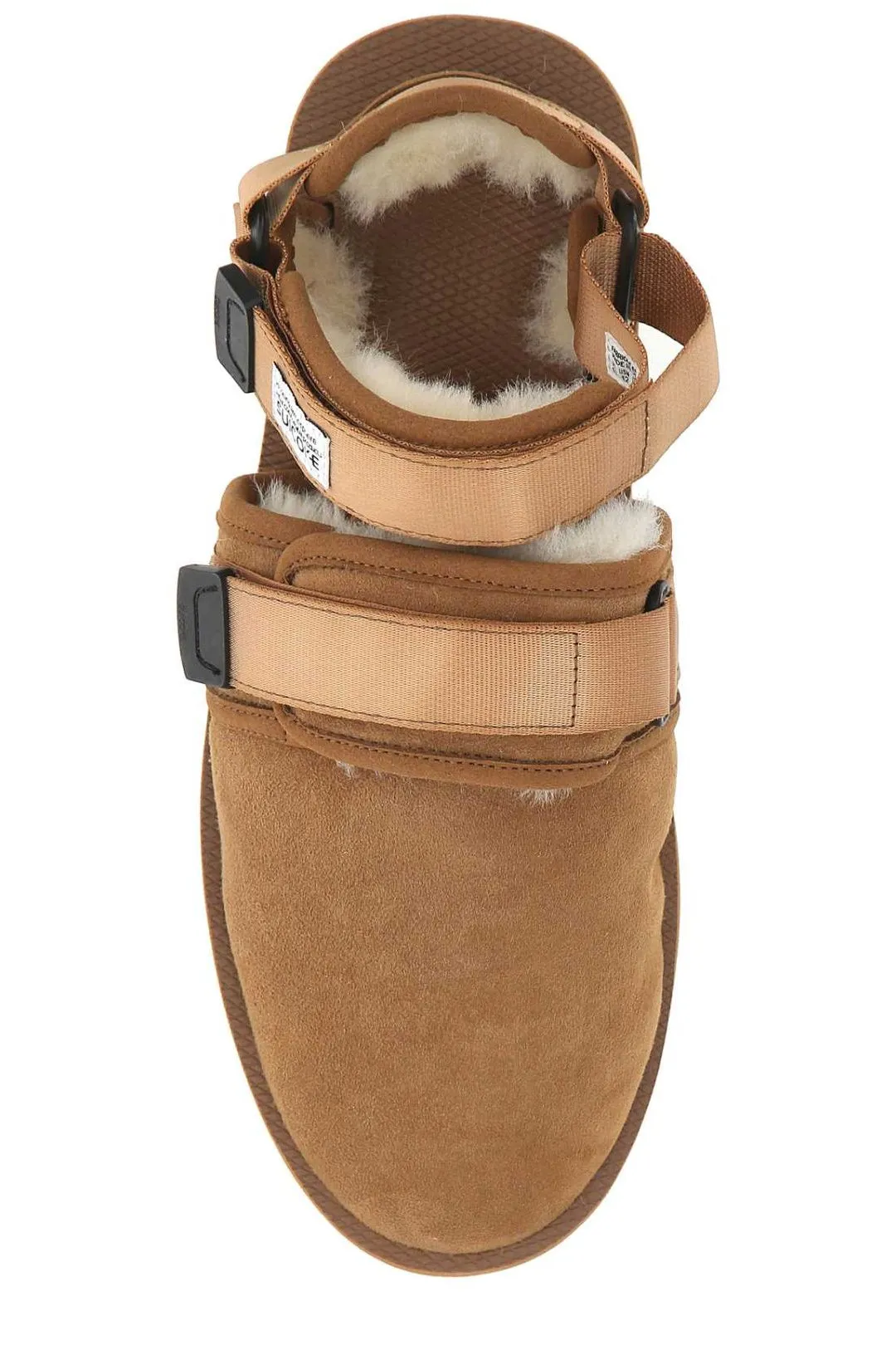 Suicoke Double Strapped Shearling Sandals