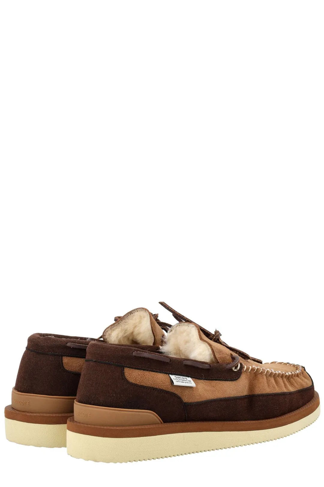 Suicoke Shearling-Lined Round Toe Loafers