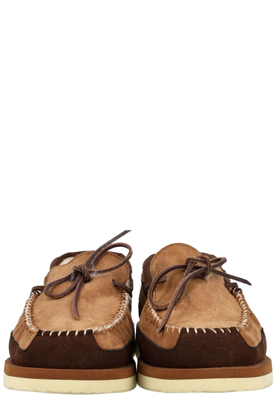 Suicoke Shearling-Lined Round Toe Loafers