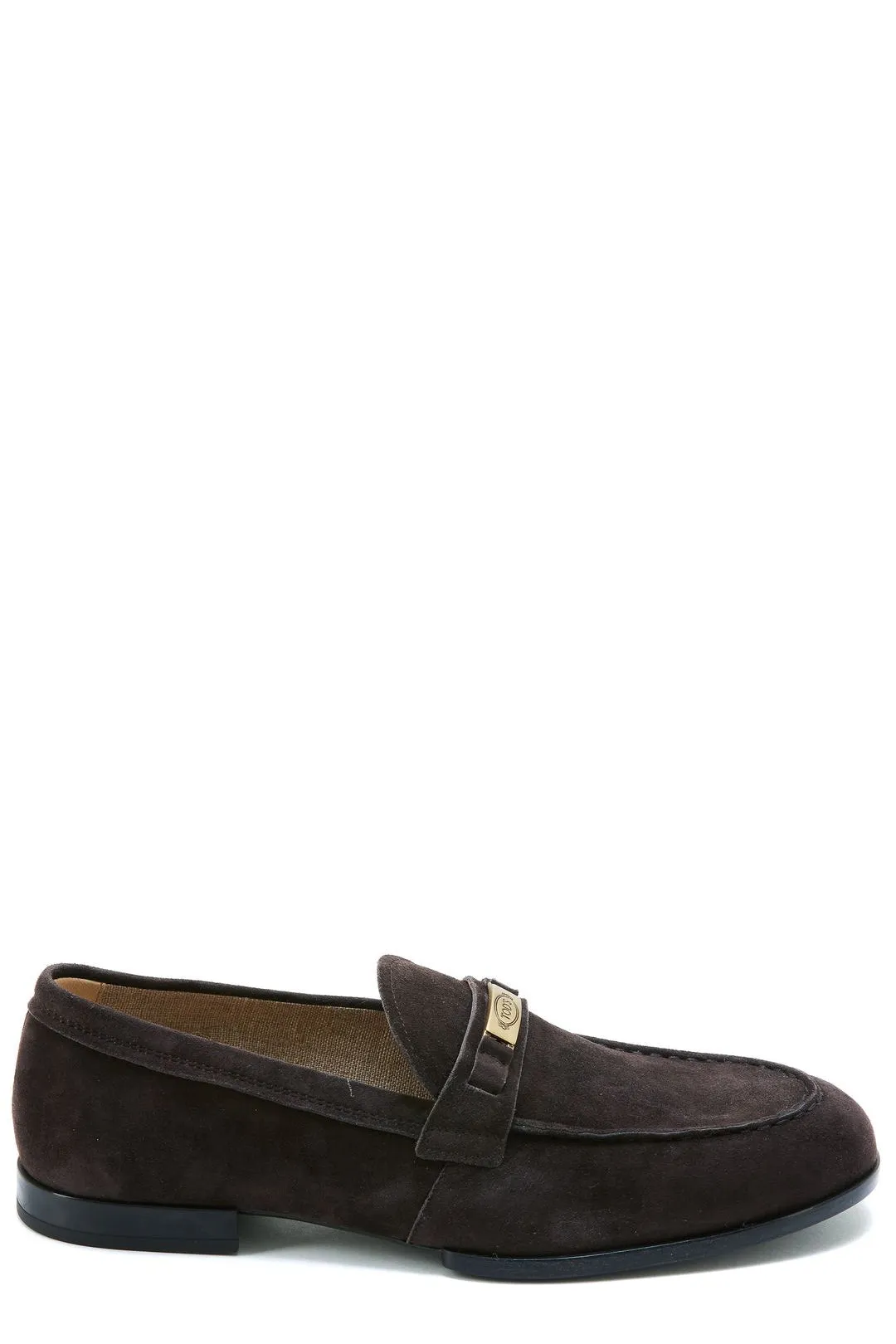 Tod's Logo Plaque Round-Toe Loafers