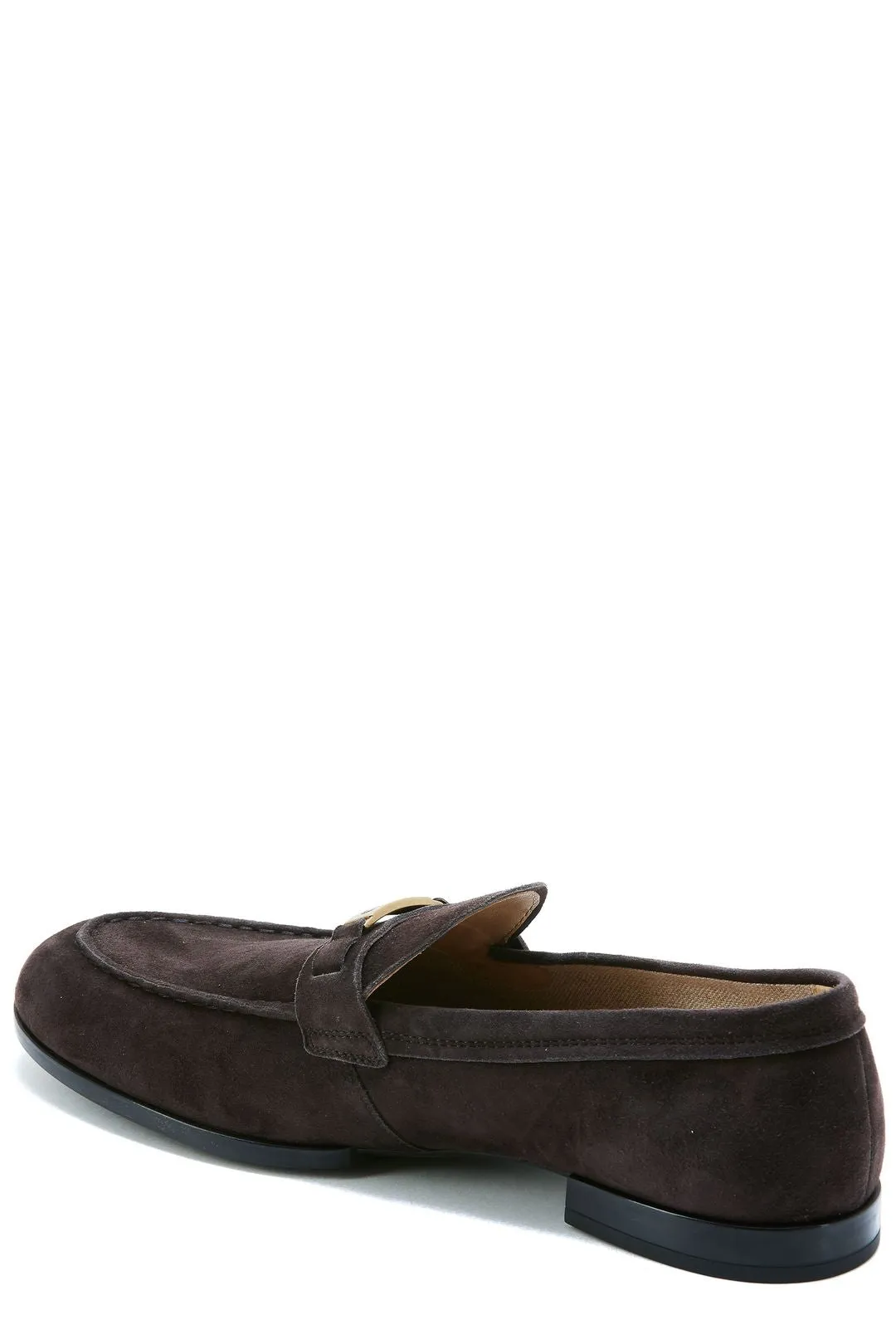 Tod's Logo Plaque Round-Toe Loafers