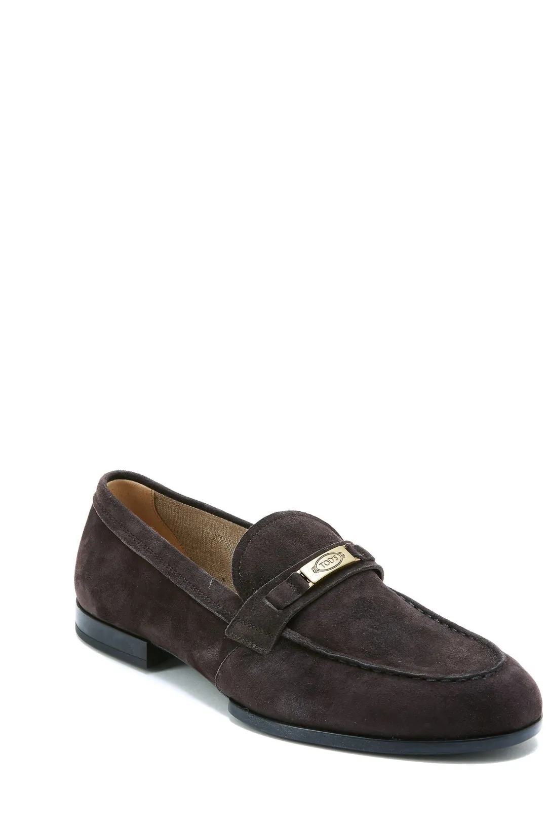 Tod's Logo Plaque Round-Toe Loafers