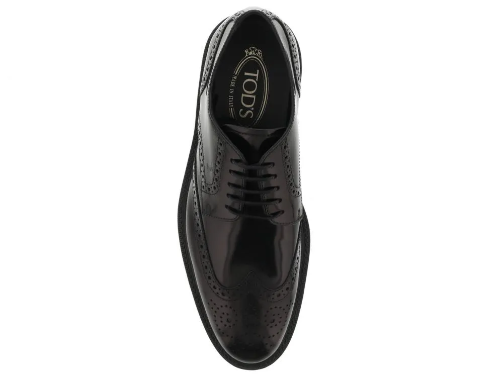 Tod's Perforated Detail Lace-Up Shoes