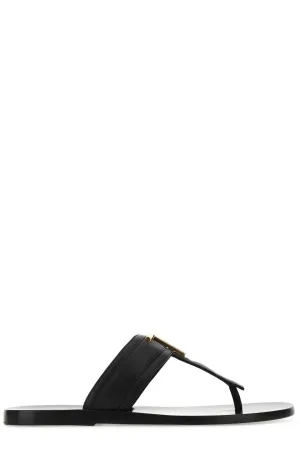 Tom Ford Logo Plaque Thong-Strap Sandals