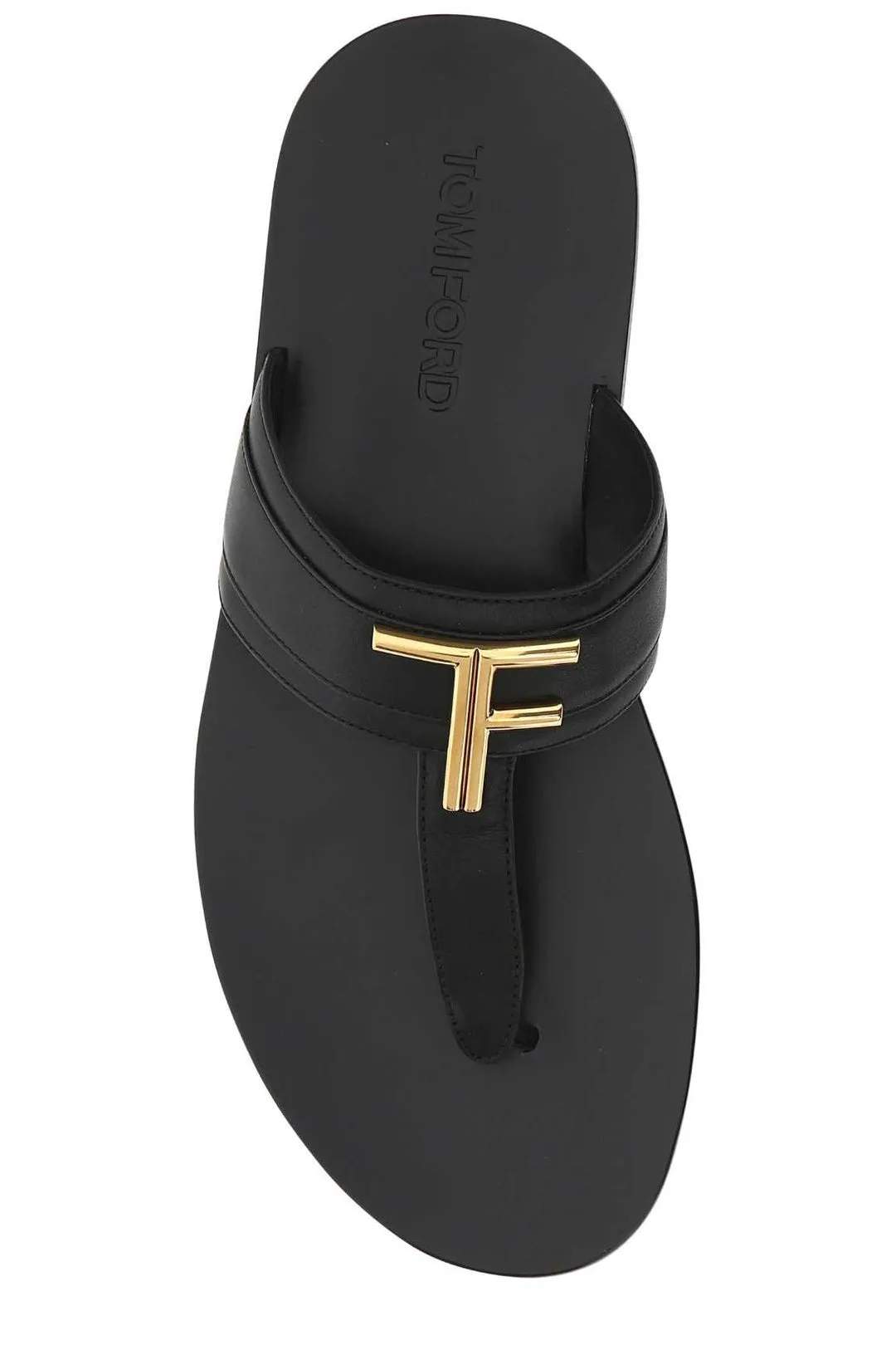 Tom Ford Logo Plaque Thong-Strap Sandals