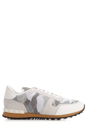Valentino Garavani Camouflage Lace-Up Sneakers