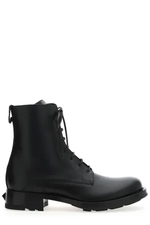 Valentino Garavani Rockstud Lace-Up Boots