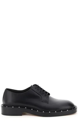 Valentino Garavani Rockstud Lace-Up Derby Shoes