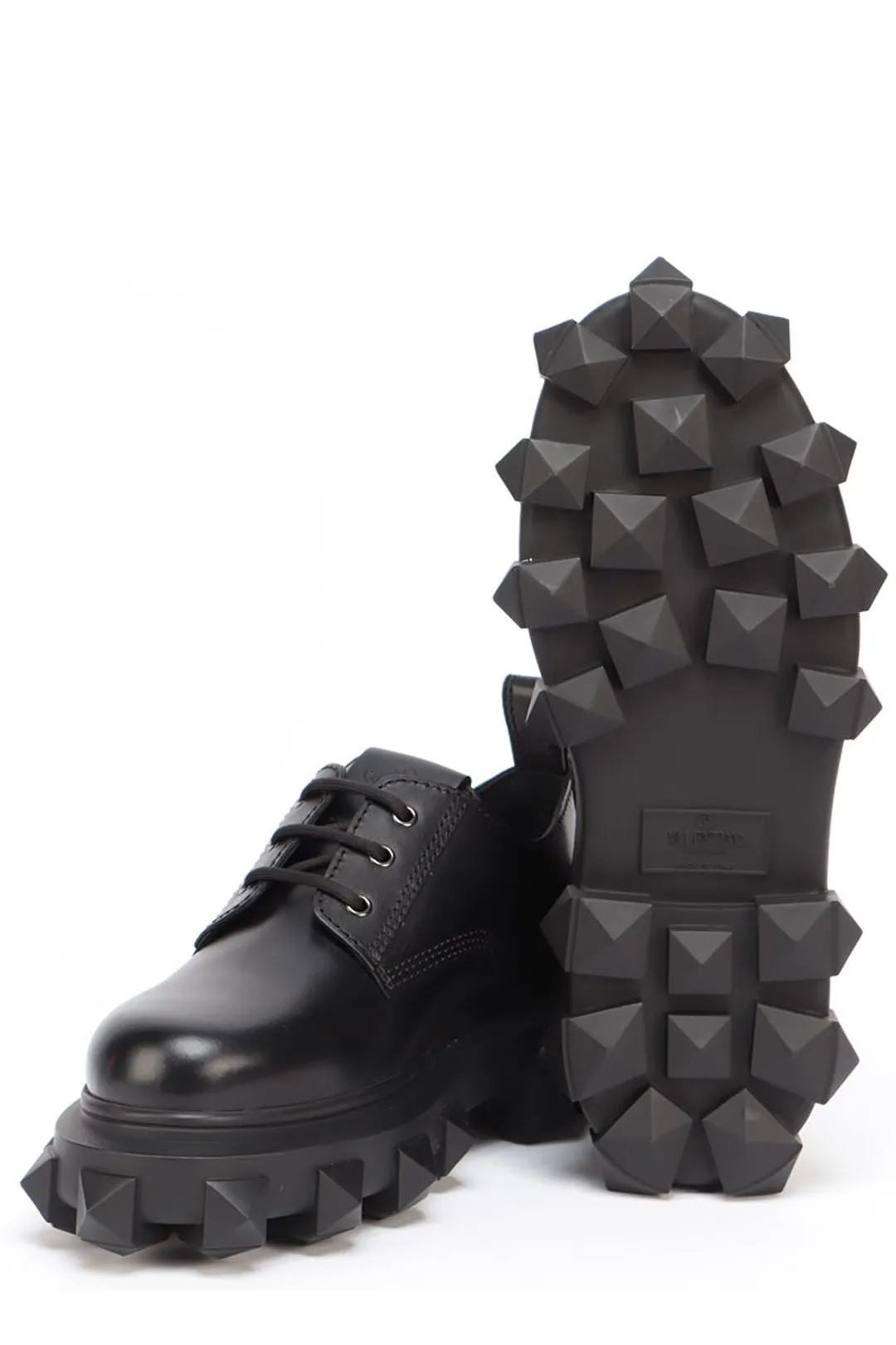 Valentino Garavani Rockstud Lace-Up Derby Shoes