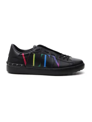 Valentino Garavani Rockstud Open VLTN Print Sneakers