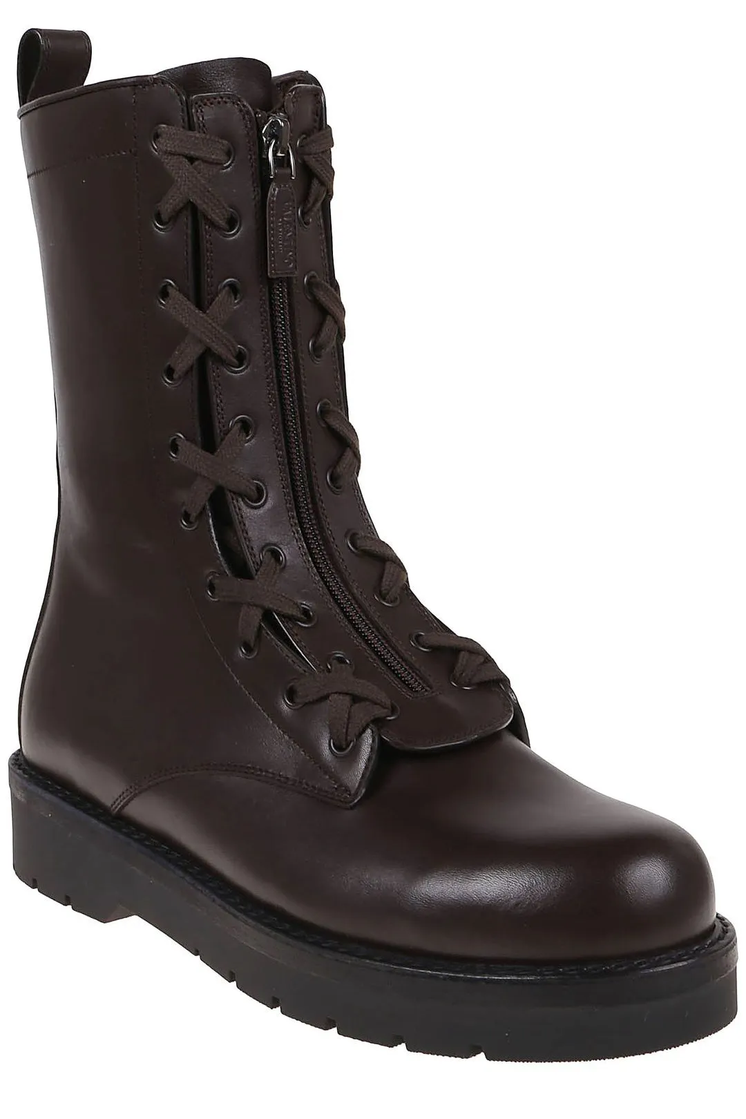 Valentino Logo Detailed Combat Boots