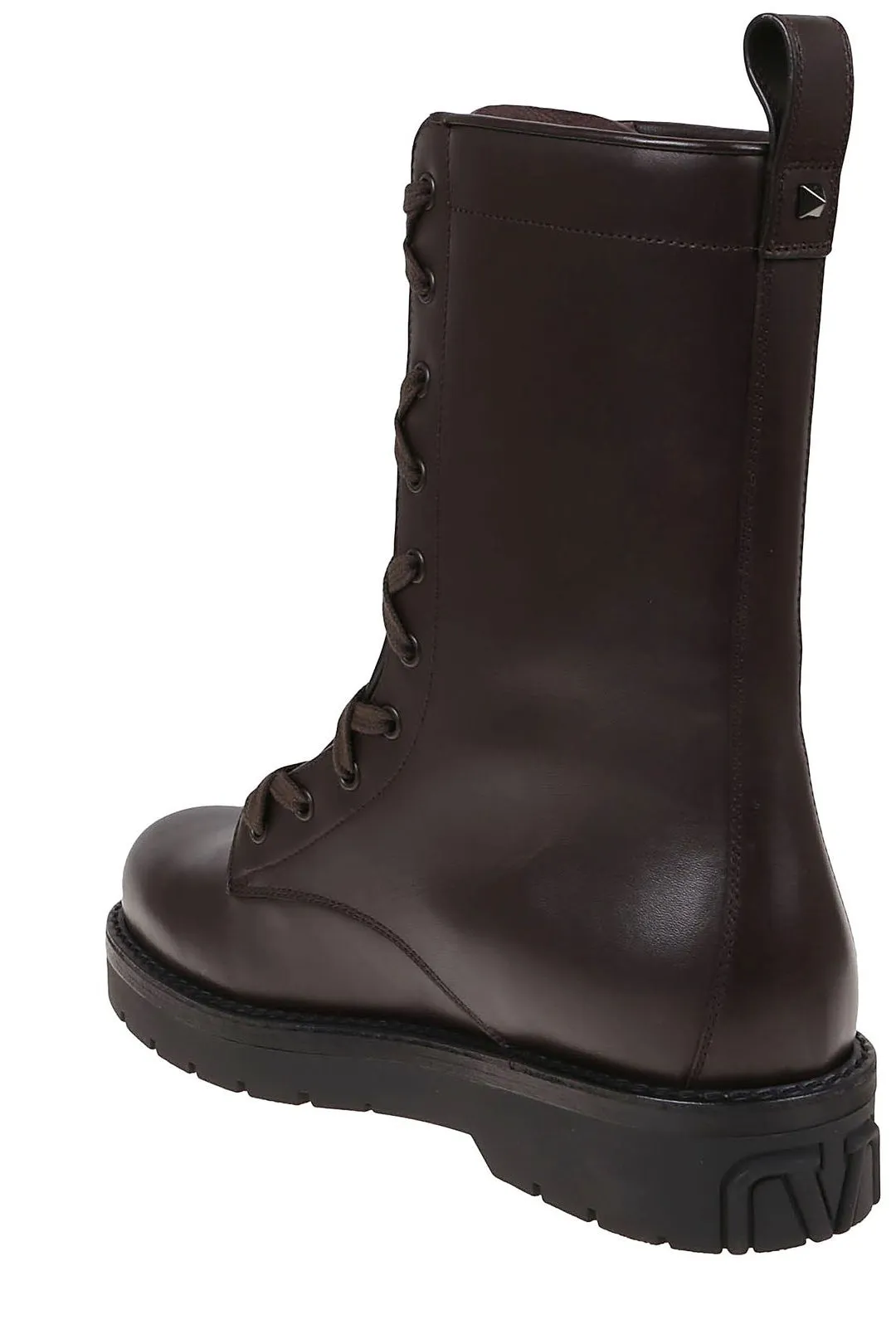 Valentino Logo Detailed Combat Boots
