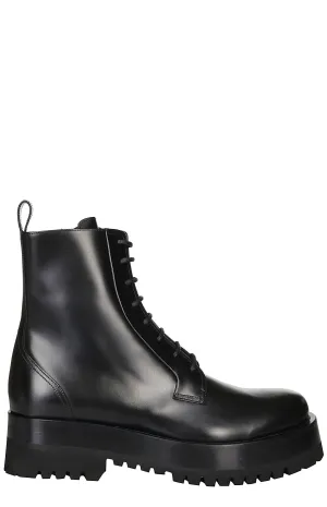 Valentino Upraise Lace-Up Combat Boots