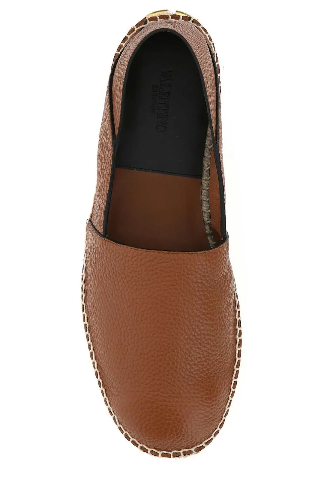 Valentino VLogo Plaque Round Toe Espadrilles