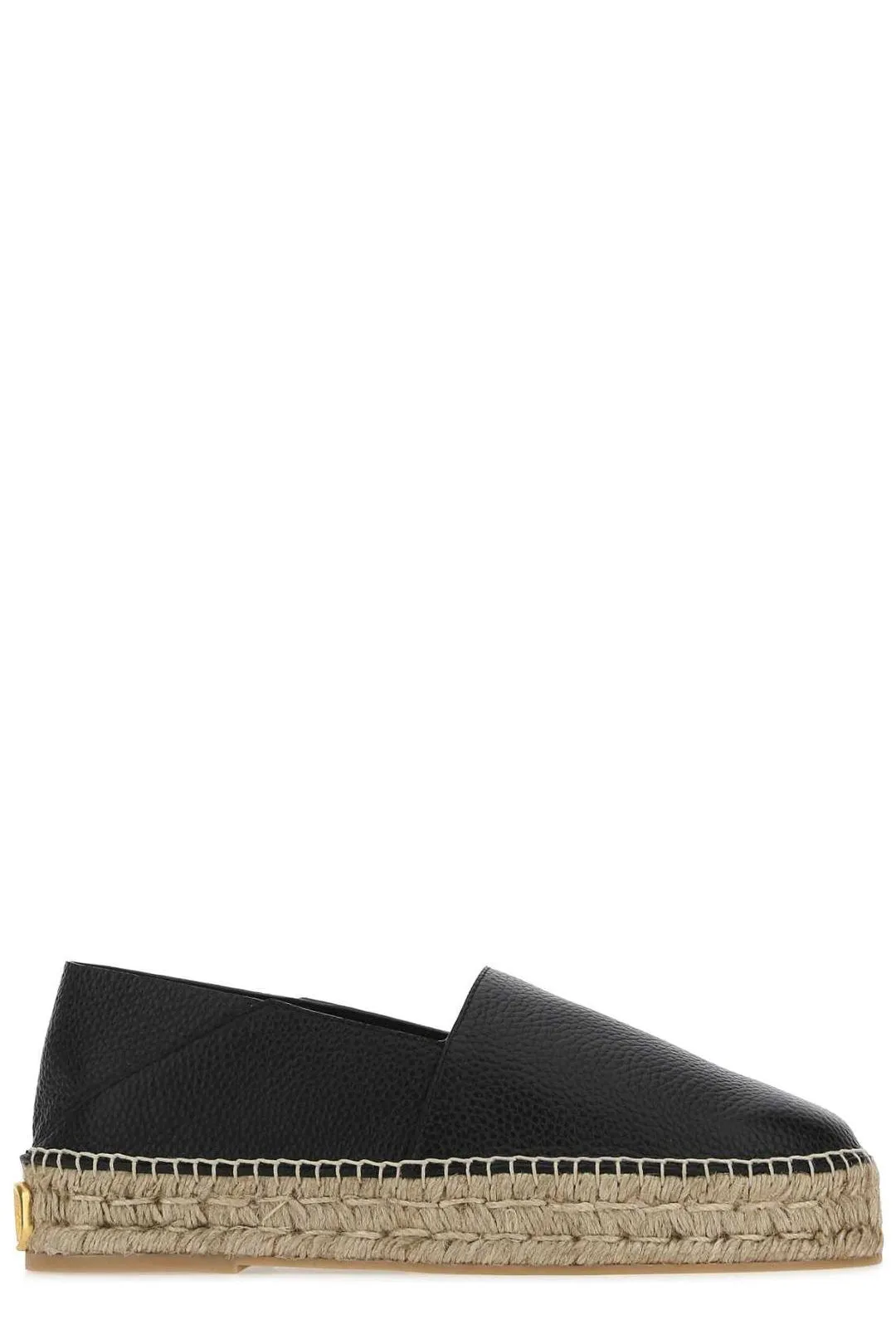 Valentino VLogo Plaque Round Toe Espadrilles