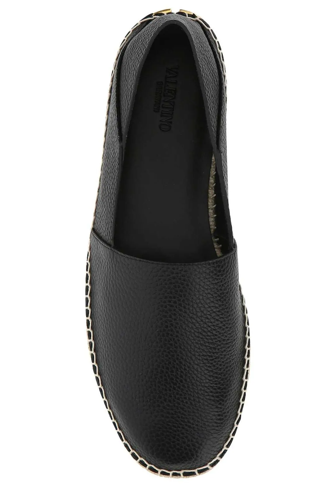 Valentino VLogo Plaque Round Toe Espadrilles