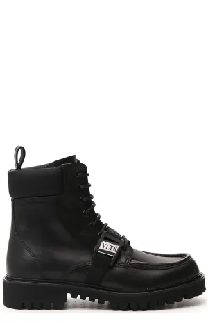Valentino VLTN Buckled Combat Boots