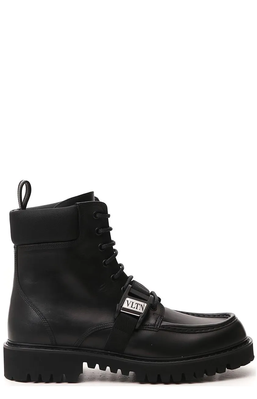 Valentino VLTN Buckled Combat Boots