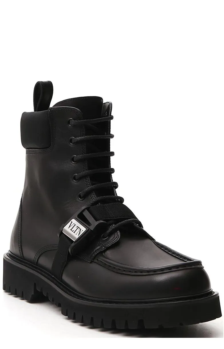 Valentino VLTN Buckled Combat Boots