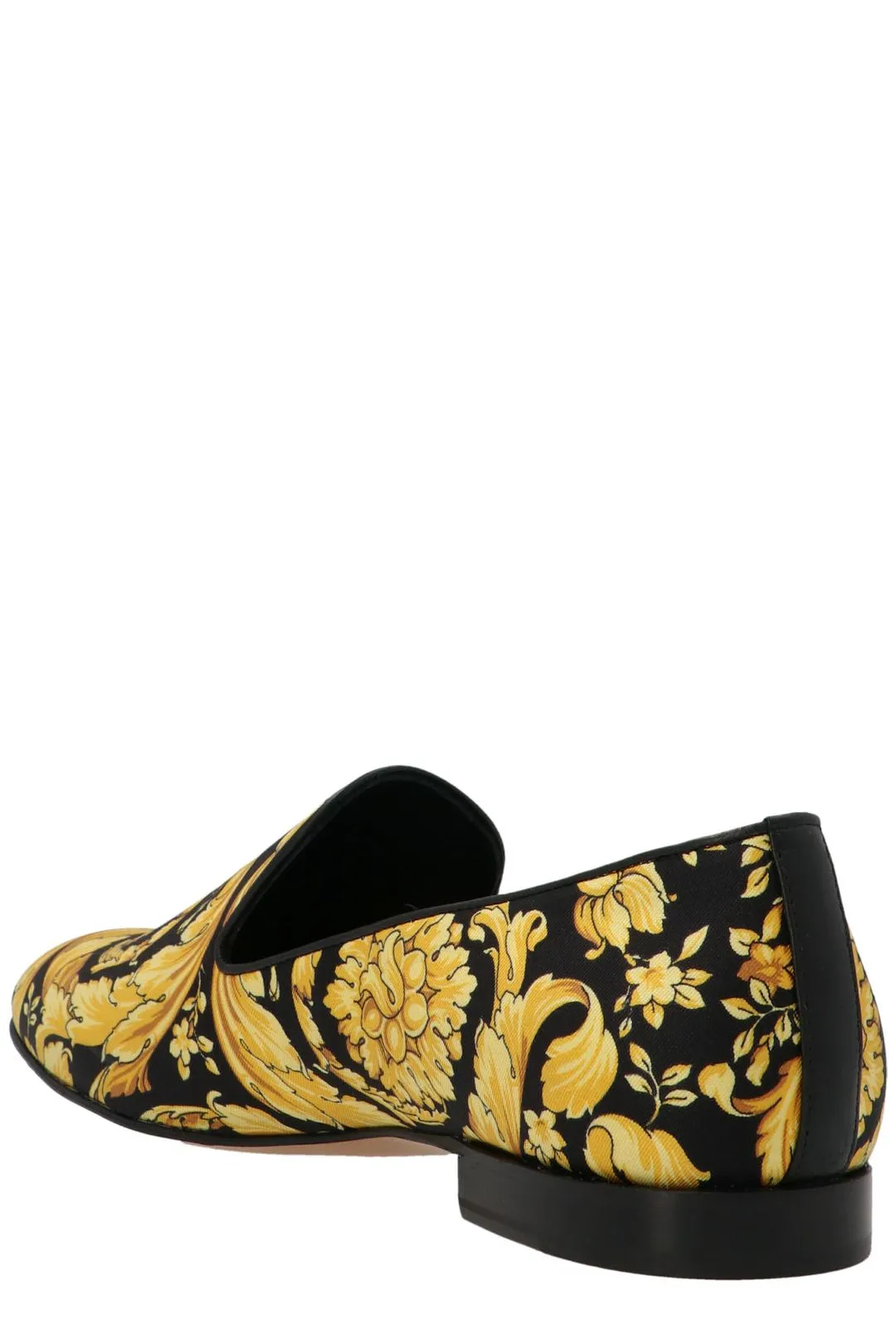Versace Baroque Pattern Pointed Toe Loafers