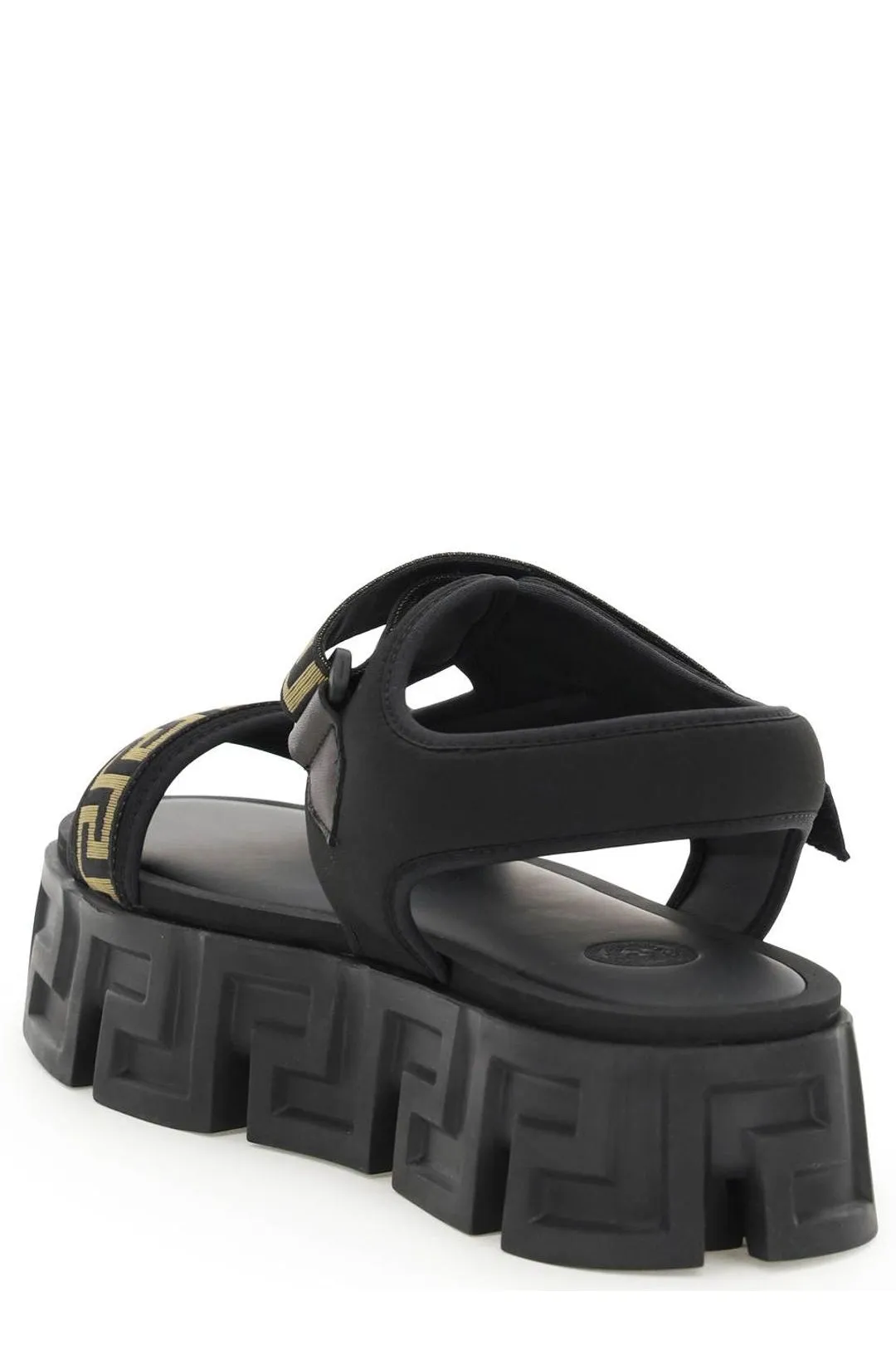 Versace Greca Touch Strap Open Toe Sandals