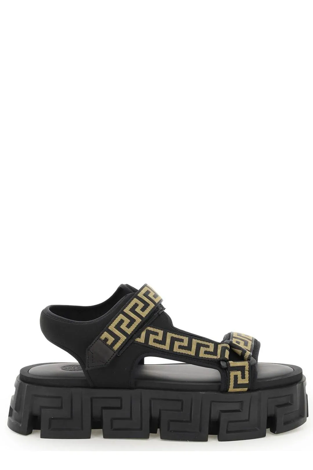 Versace Greca Touch Strap Open Toe Sandals