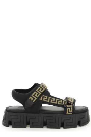 Versace Greca Touch Strap Open Toe Sandals