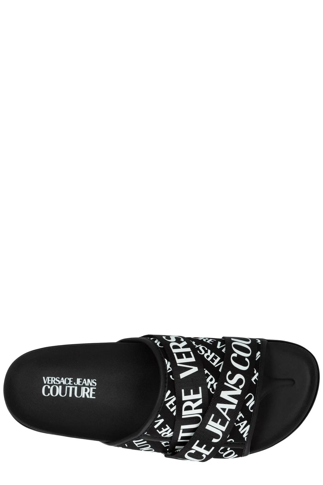 Versace Jeans Couture Baroque Printed Logo Strap Sandals