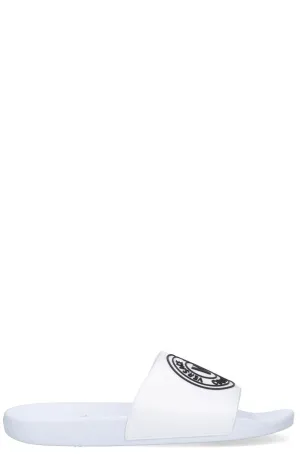 Versace Jeans Couture Logo Detailed Slip-On Sandals