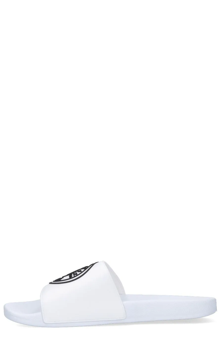 Versace Jeans Couture Logo Detailed Slip-On Sandals