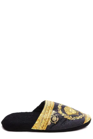 Versace Medusa Head Print Slippers
